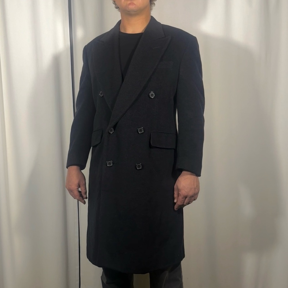 Vintage Bill Blass Men’s Wool Overcoat